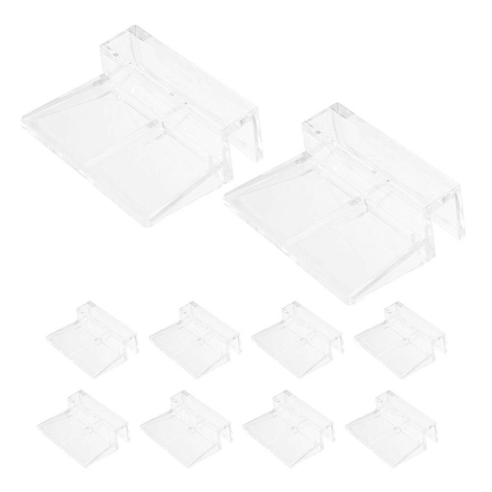 ABS Material Aquarium Lid Clamps Stable Support Rectangular Shape for Fish Keeping Secure Fish Tank Cover 12Pcs