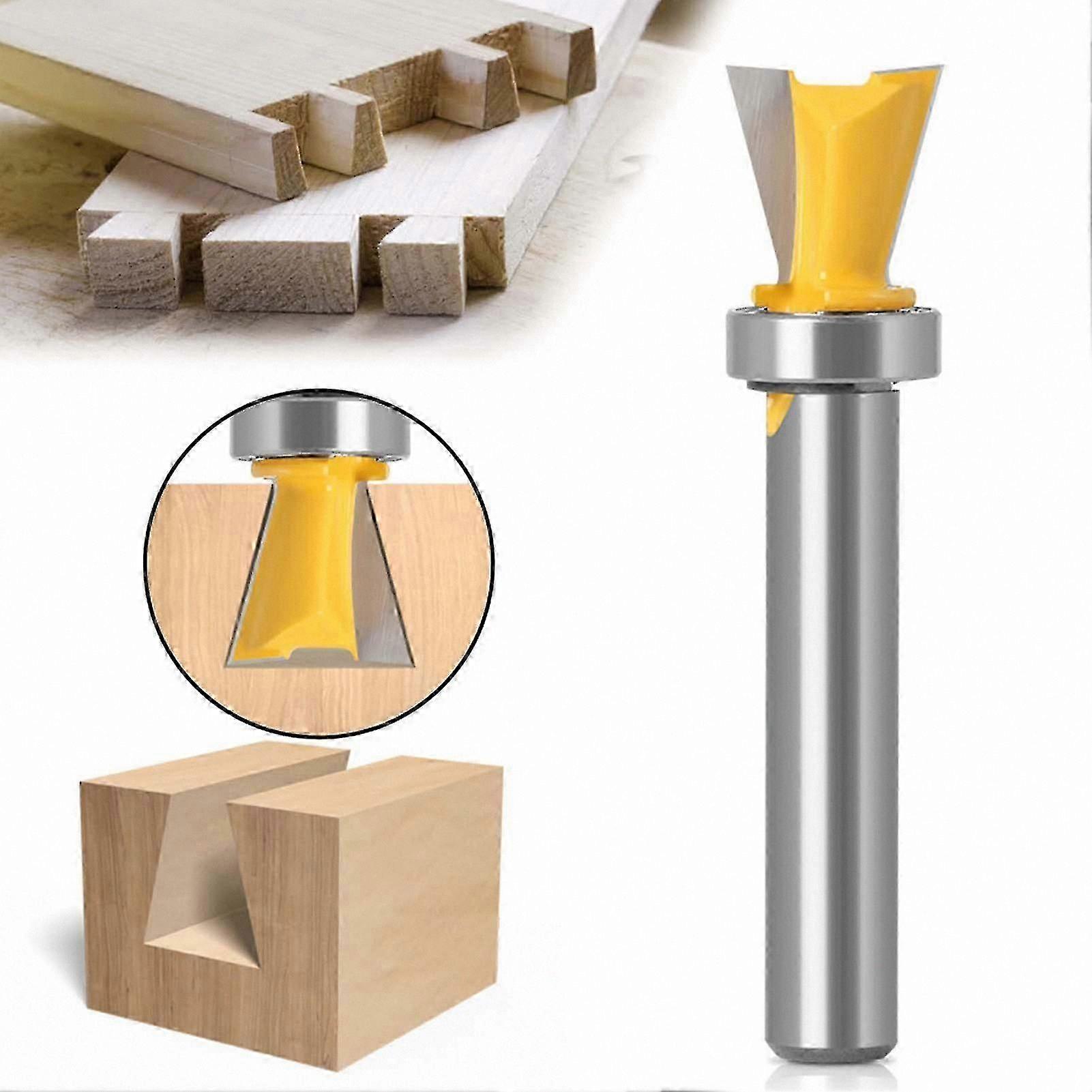 Woodworking Dovetail Router Bit Smooth Cutting Heat Resistant 8mm Shank Milling Cutter for Wood Projects