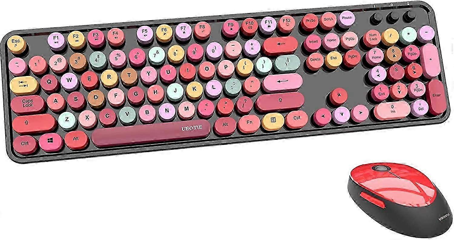 Typewriter Inspired Keyboard, Mouse Combo, Wireless, Office