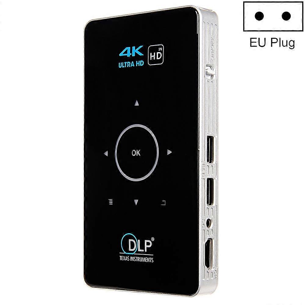 DLP HD Mini Wireless Projector EU Plug (Black)