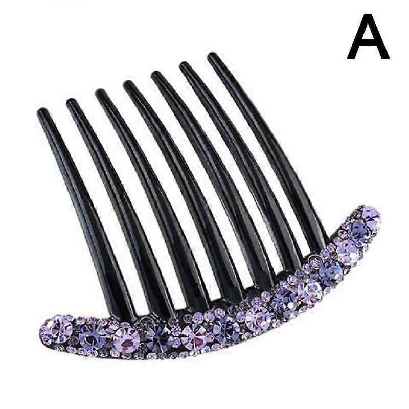 Women Fashion Flower Hairpins Hairclips Hair Fork Hair Combs Clip Diamond Flower Hair Comb