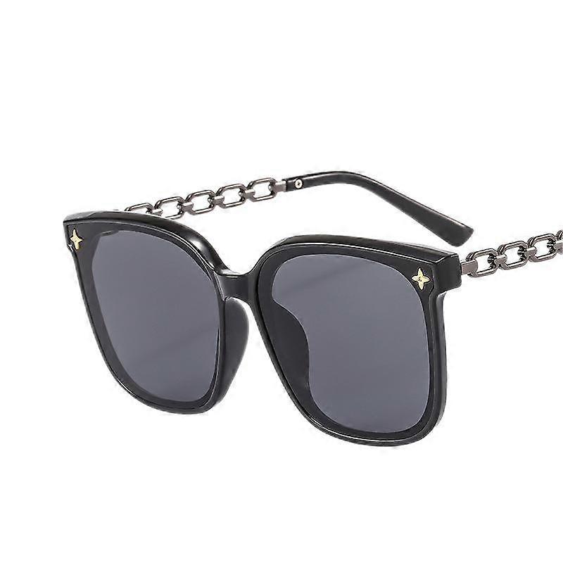 Tide sunglasses with round face, big box, square, advanced sense sunglasses, women's tide glasses with big face, small sunshade sunglasses in summer.