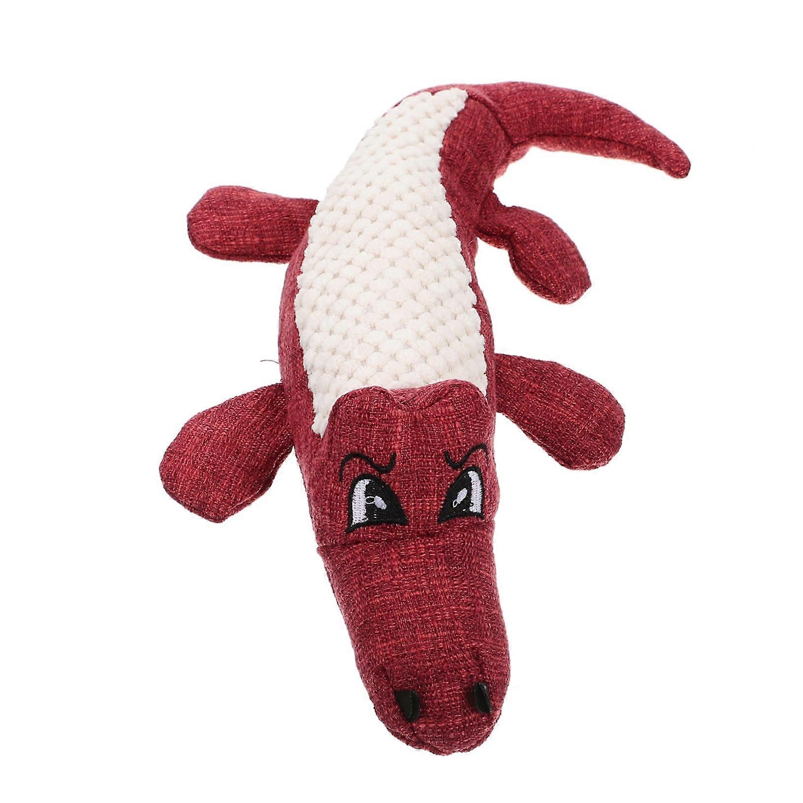 Squeaky dog chew toy crocodileshaped for pets and dental care for small and mediumsized dogs