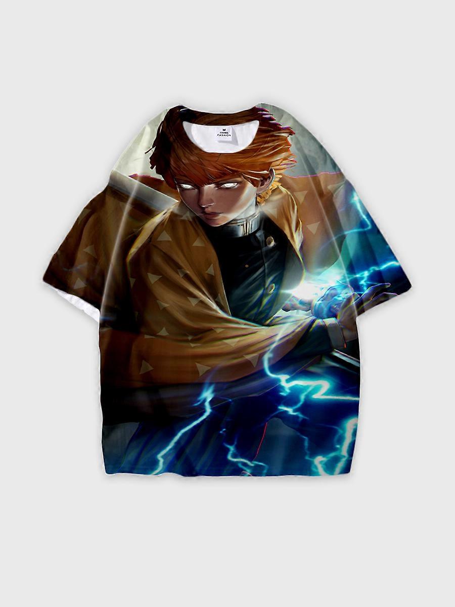 T-shirt round neck Character Pattern loose short sleeve P1391