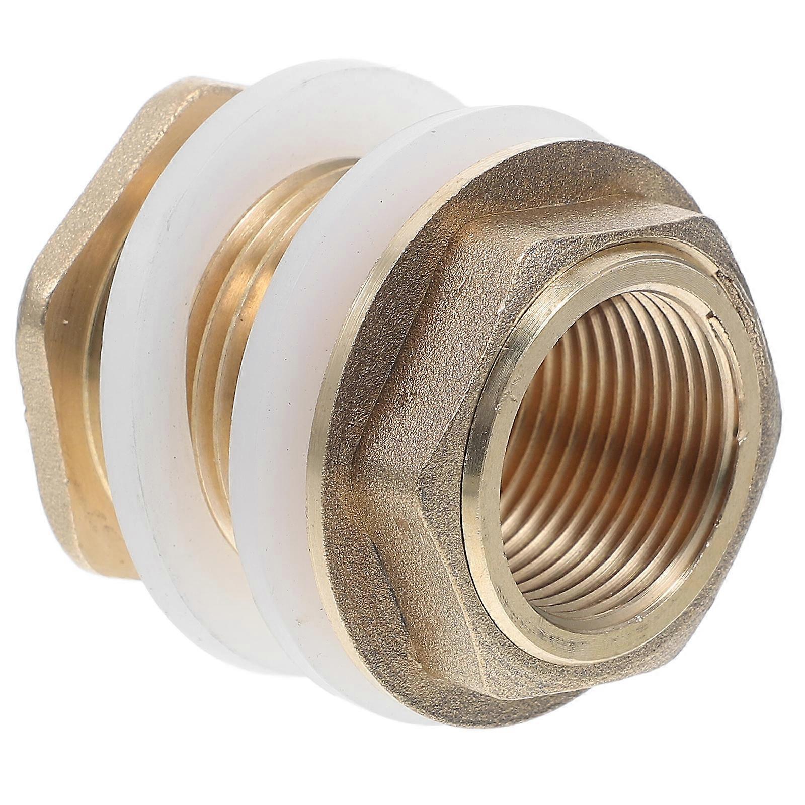 Brass Cap Fitting Threaded Adapter with Gasket for Garden Hose to Air Hose Connection – Drainage Connector for Water Tanks, Pools, Aquariums, and