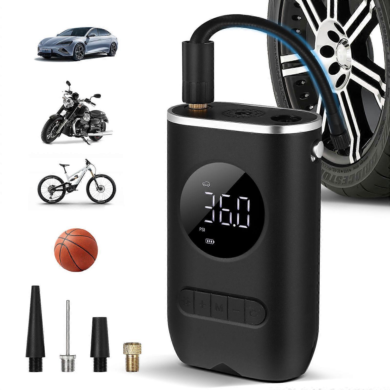 Portable Inflator Pump Handheld Tyre Inflator Mini Air Compressor Daily Use Outdoor Emergencies 13.2x8.8x4.7cm Emergency Lighting 1Pack