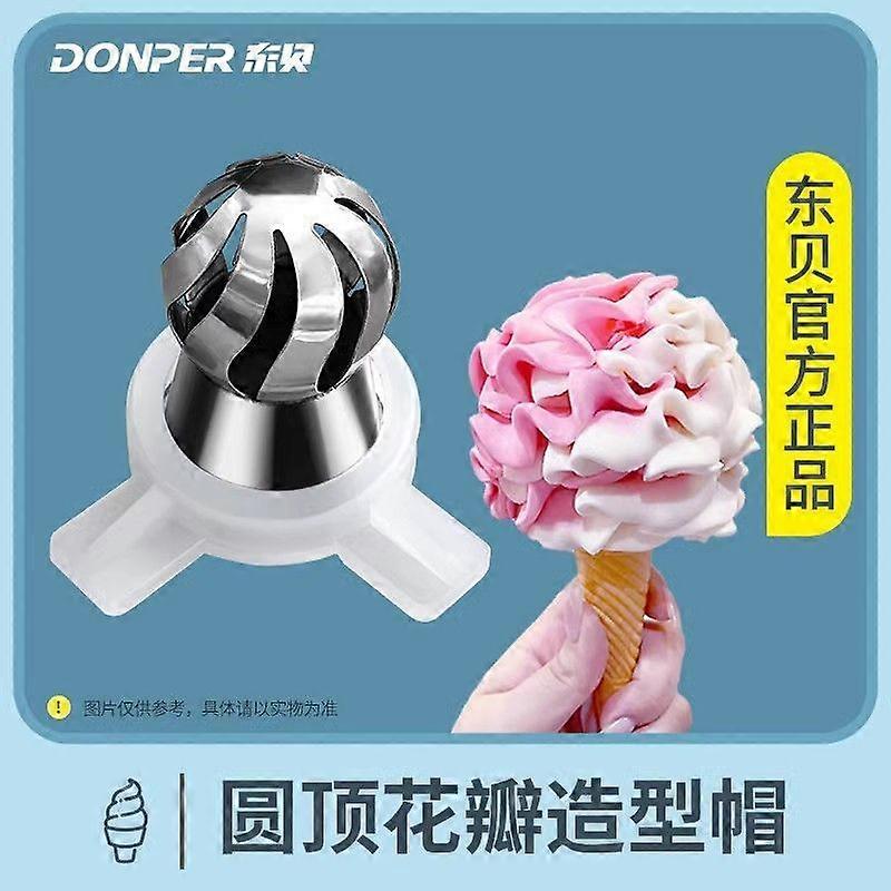 Modeling Cap: Ice Cream Maker Parts Flower Shaped Nozzles For Ice Cream Machine Accessories Easy To Clean Parties Kids Events Home