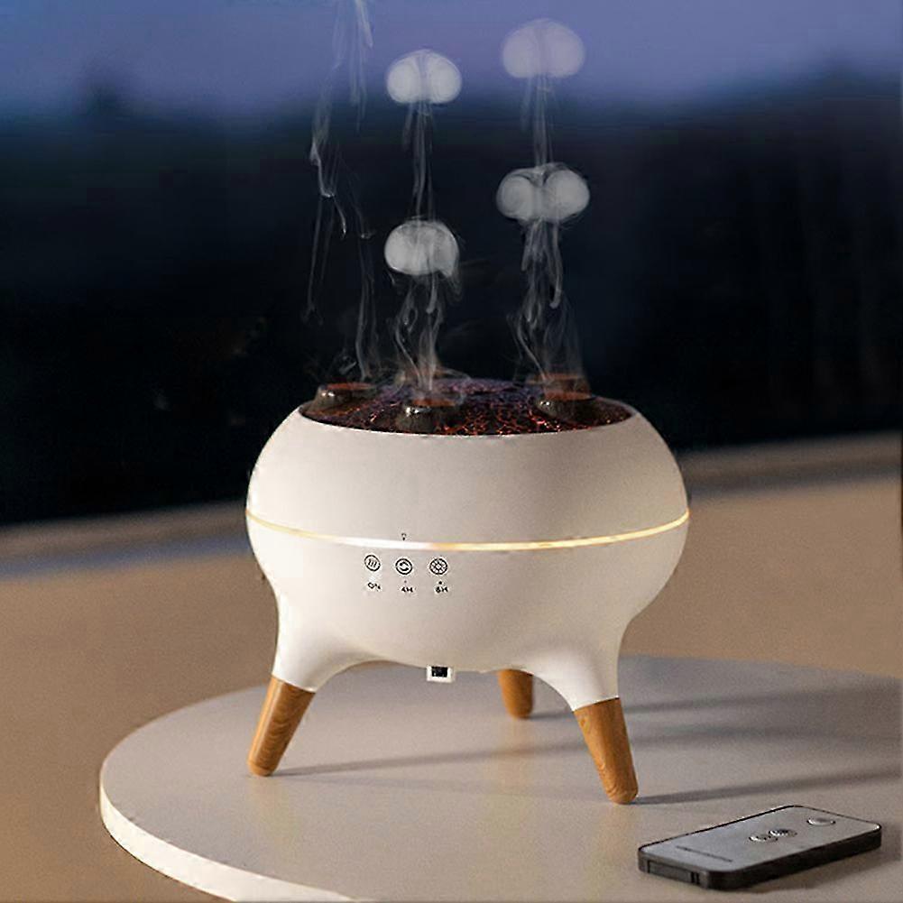 Dancing Jellyfish Essential Oil Diffuser, Unique Jellyfish Aromatherapy Humidifier with 7 LED Colors, Remote Control for Bedroom OEU plug SZRH A-GB