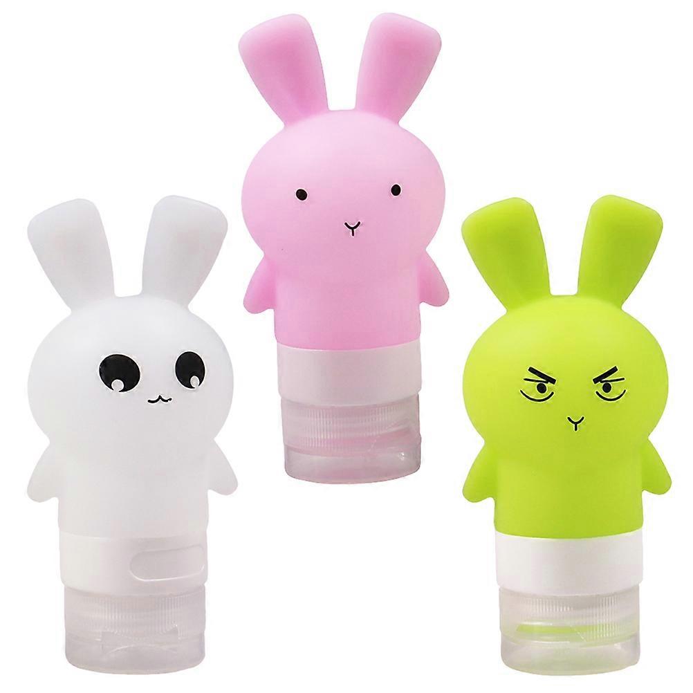 3pcs Lotion Squeeze Bottle Rabbit Empty Lotion Squeeze Container Lotion Tube