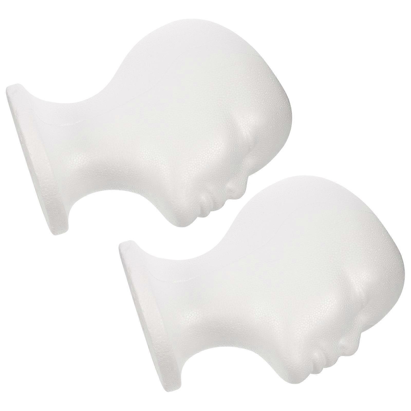 Mannequin Heads Display Model Mountable Hat Display Mannequin White 28.00X20.00X15.00cm Photographers 2Pack