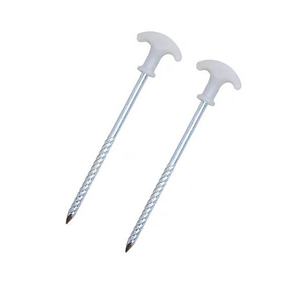 Spiral Ground Nail for Outdoor Camping Tents Made from Durable Stainless Steel Assorted Color 2Pcs