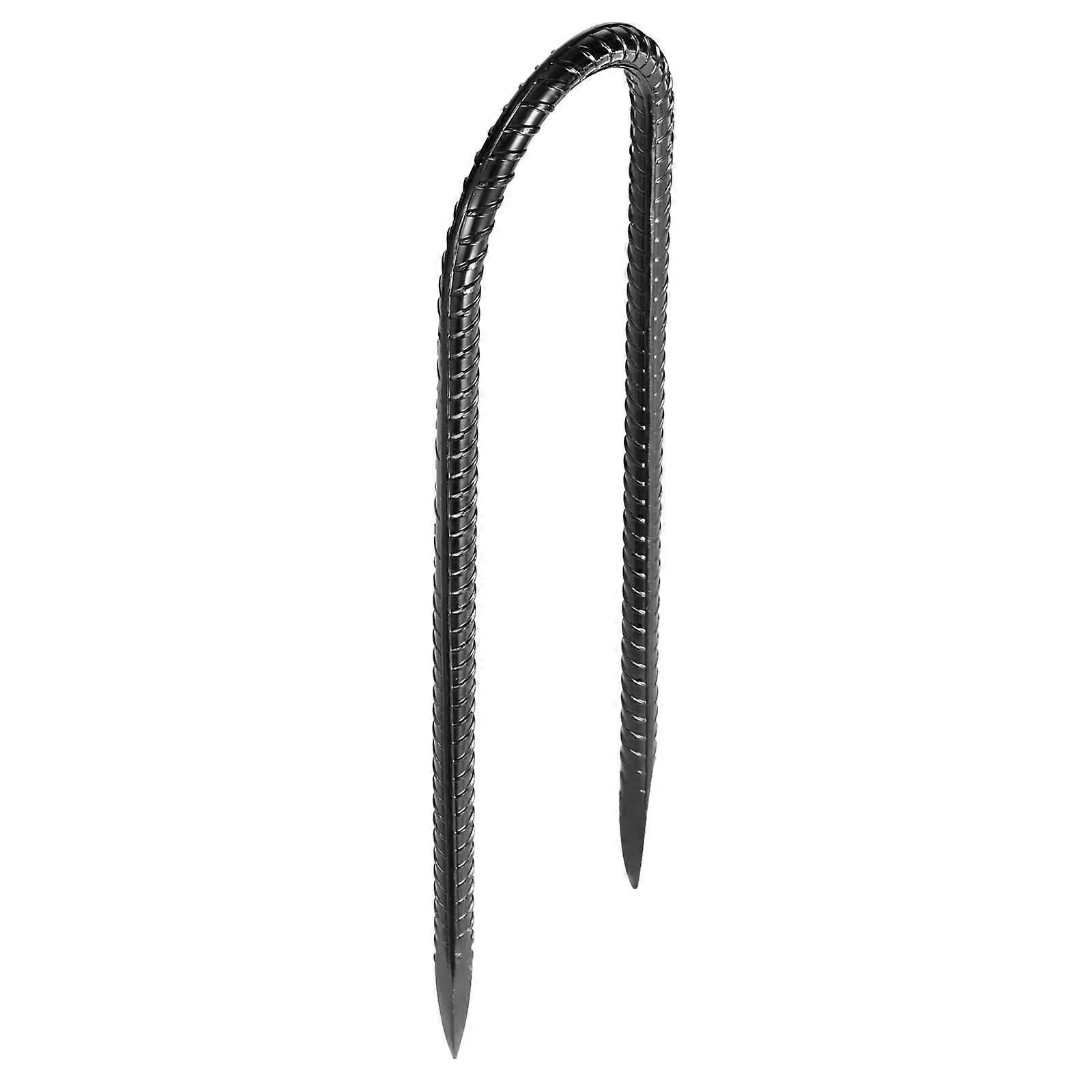 Estacas de Vergalhão, 10 Polegadas, Forma de U de Diâmetro Resistente de 0,32 pol, Âncoras de Aço Galvanizado, Pacote com 12