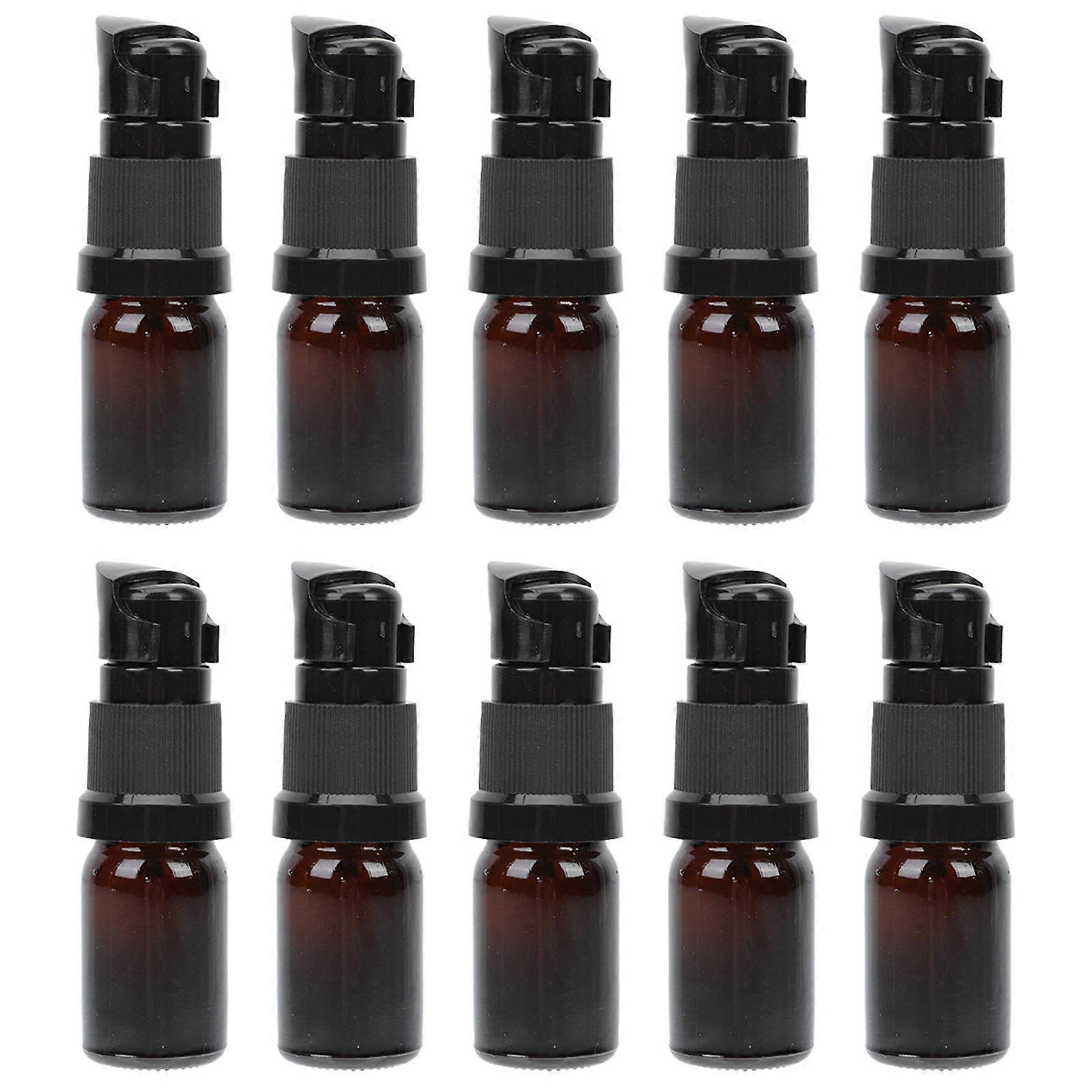Convenient Sub Bottle 10Pcs Glass Essential Oil Containers Travel Use Compact Design Leak-Proof Material