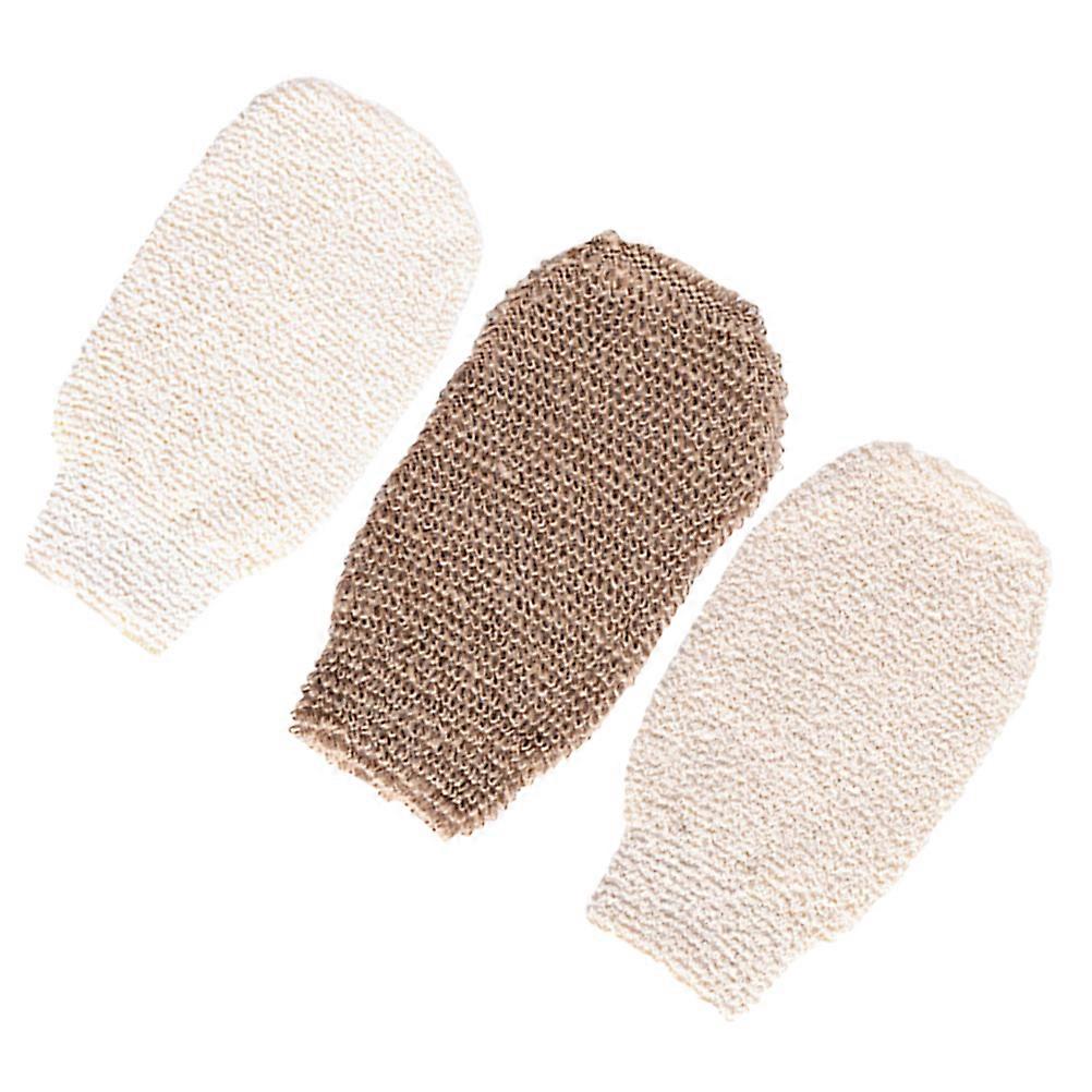 Body Exfoliator Glove 3Pcs Simplistic Structure Gloves Suitable For Family Use Assorted Color Massage