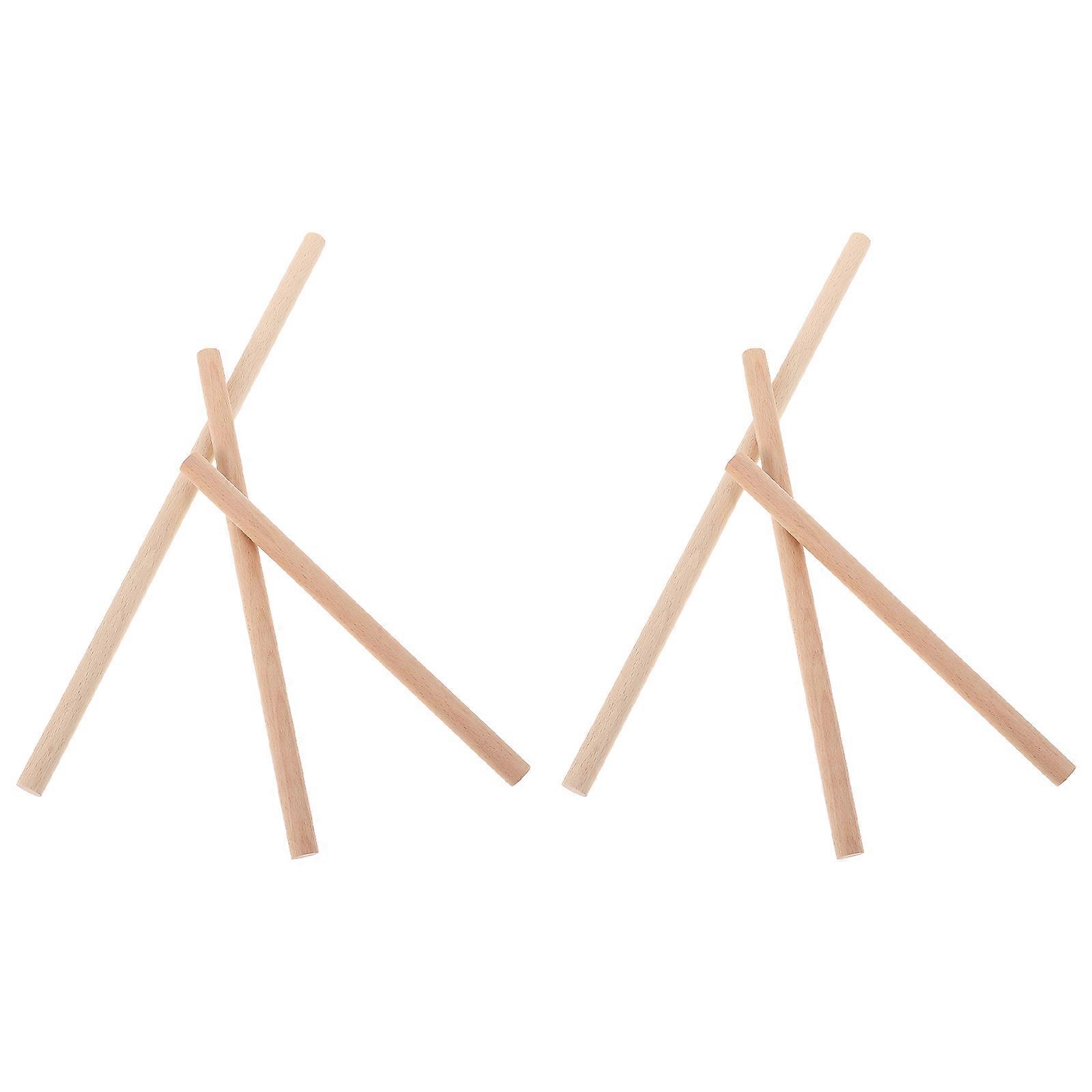 6pcs Sturdy Wooden Knitting Sticks, Round Tapestry Tools for Handmade Crafts & DIY Projects, Durable Beechwood for Knitting Beginners & Enthusiasts