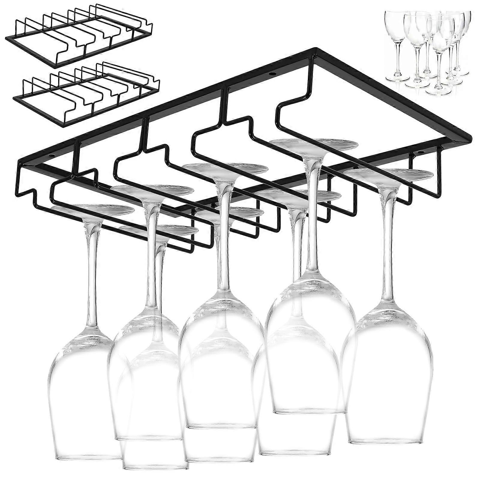 Hanging Wine Glass Rack - 2pcs - 4 Slots