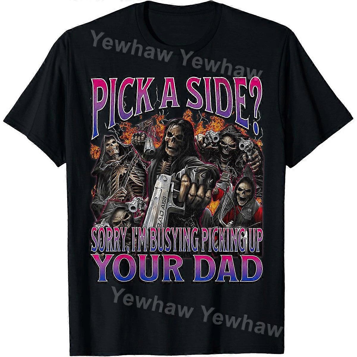 Pick A Side? Funny Bisexual Hard Skeleton Meme Bootleg T-shirt