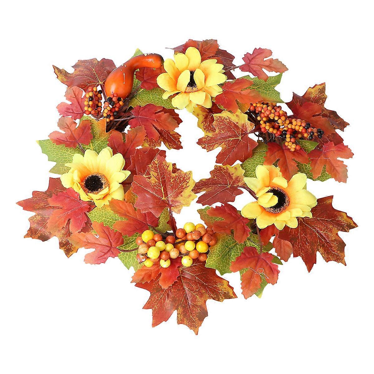 Halloween sunflower wreath, brings warmth to your home, designed for easy installation