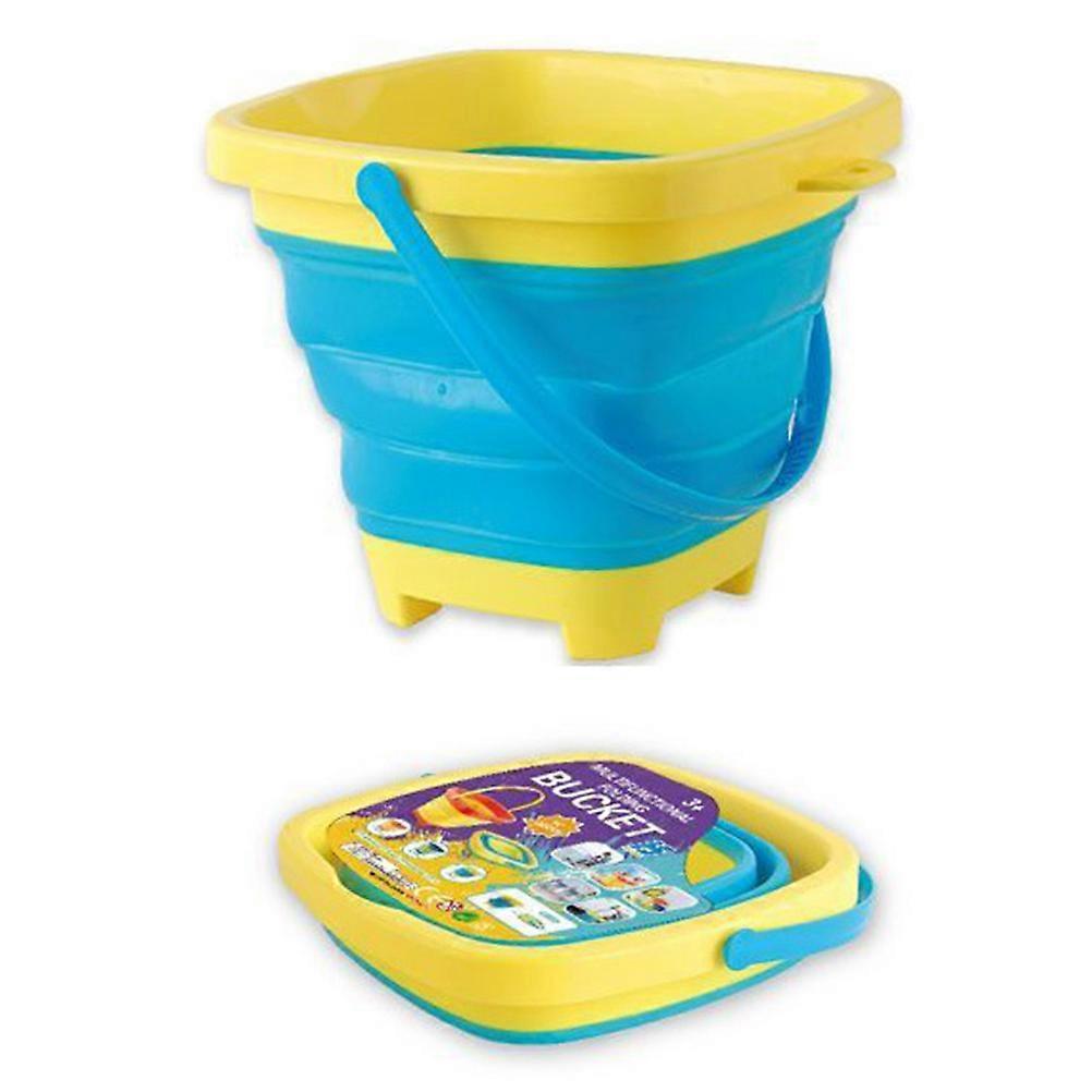Multifunctional Foldable Beach Bucket Sand Toy for Kids Plastic Sand Bucket Expandable Sand Pail