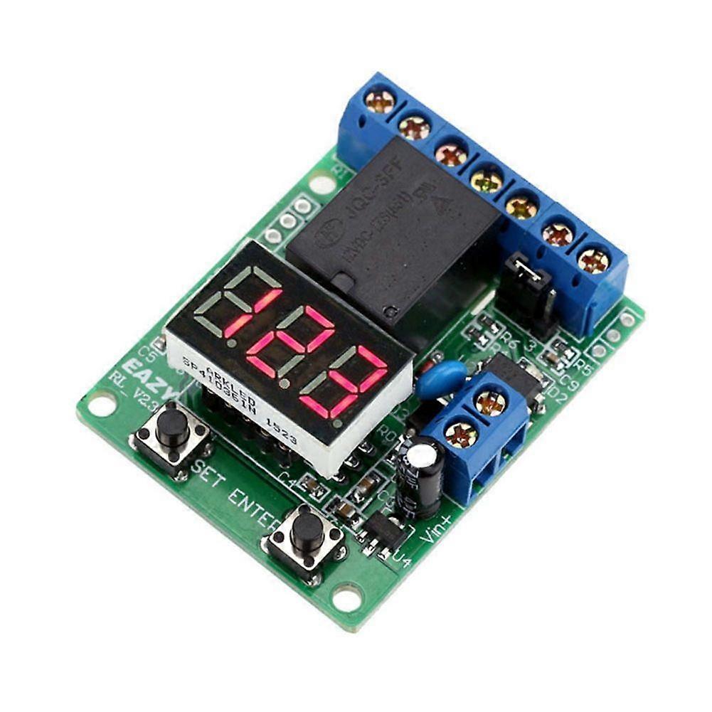 DC 12V Digital Voltage Control Relay Module Relay Switch Control Board Module LED Voltmeter Charging Discharge Security