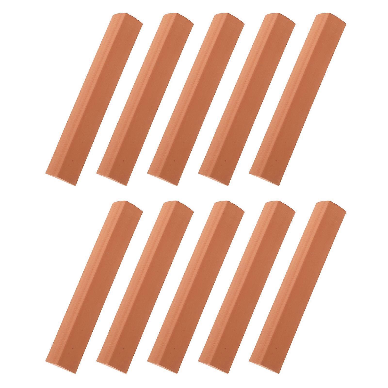 Triangular Beam Mini Set 10Pcs For Kids Plaything During Building Construction Dark Red Enhances Skill Development