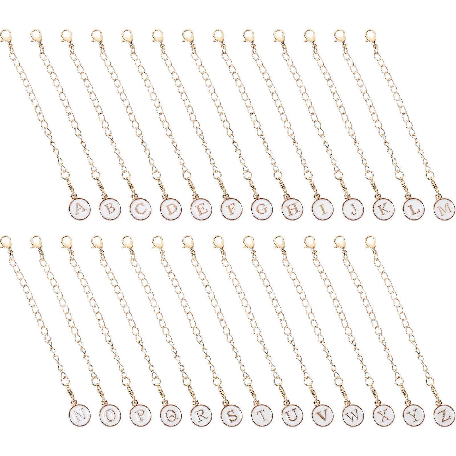 26pcs Decorative Letter Charms Chain for Water Bottles – Durable, Easy Clean Keychain for Personalizing Hydration Accessories