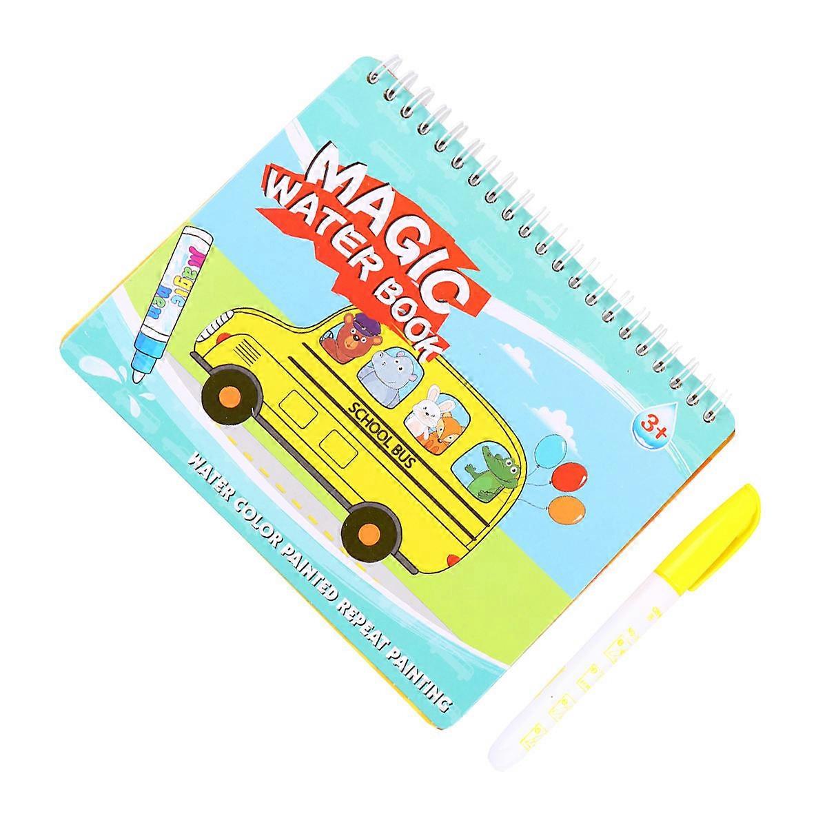 Paint Book For Kids Vehicle Water Coloring Book Reusable Coloring Activities Assorted Color Interactive 1 Book