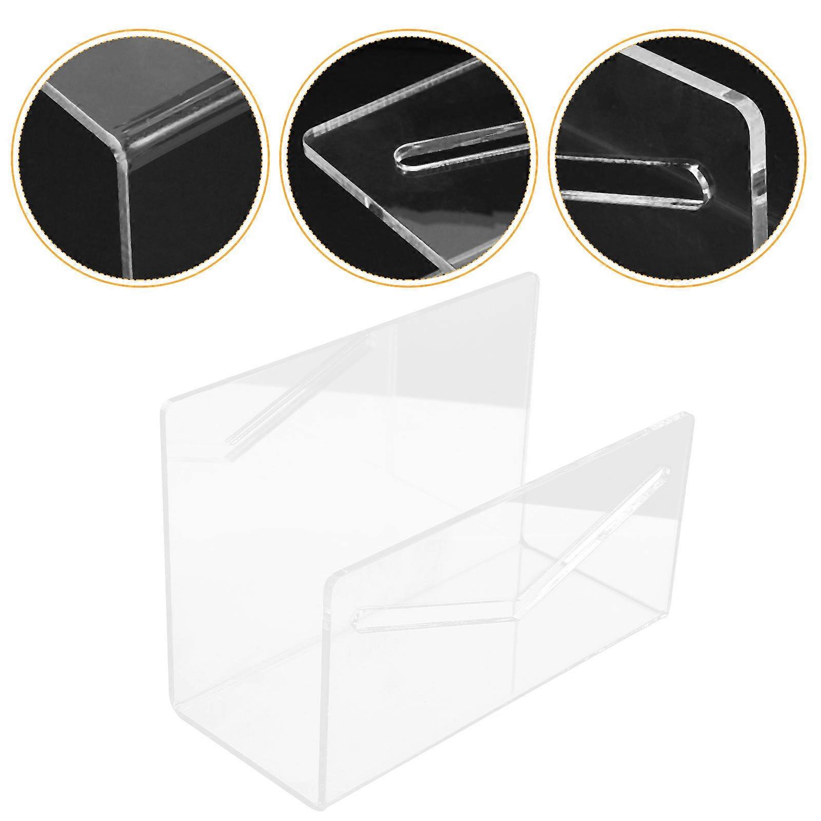 Acrylic Mail Organizer for Home Use Transparent Multifunctional Desk Envelopes Holder 7.87 x 3.94 x 2.95 inches