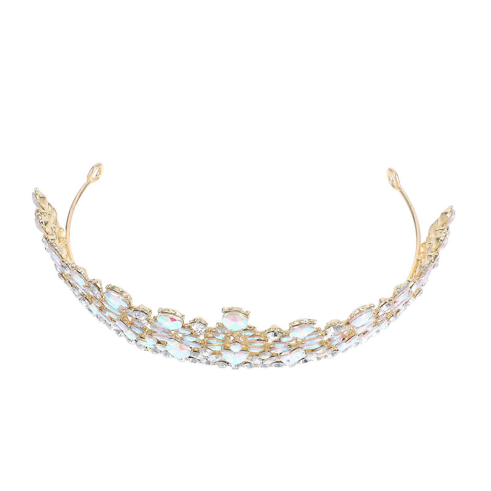 Baroque Crown Headband For Women In Multiple Occasions With Sparkling Rhinestone Detail 1Pack