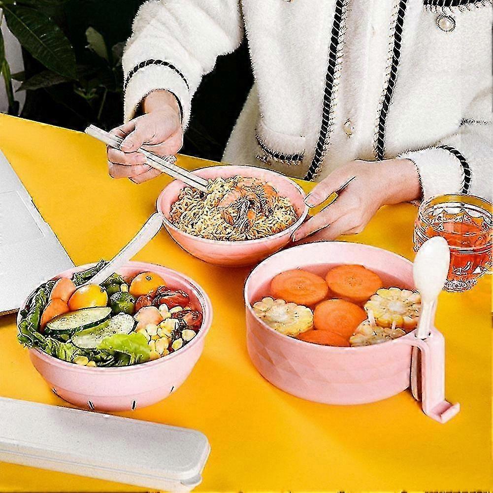 Microwave Safe Ramen Bowl with Chopsticks Set for Instant Noodles Cooking