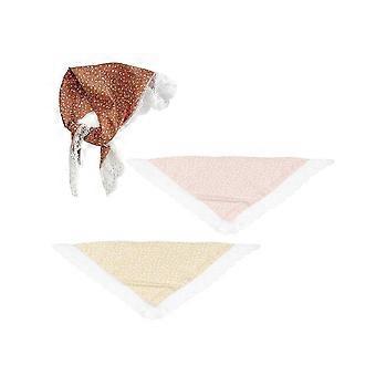 Set van 3 chiffon bandana's met bloemen - veelzijdige driehoekige sjaals voor stijlvol haar