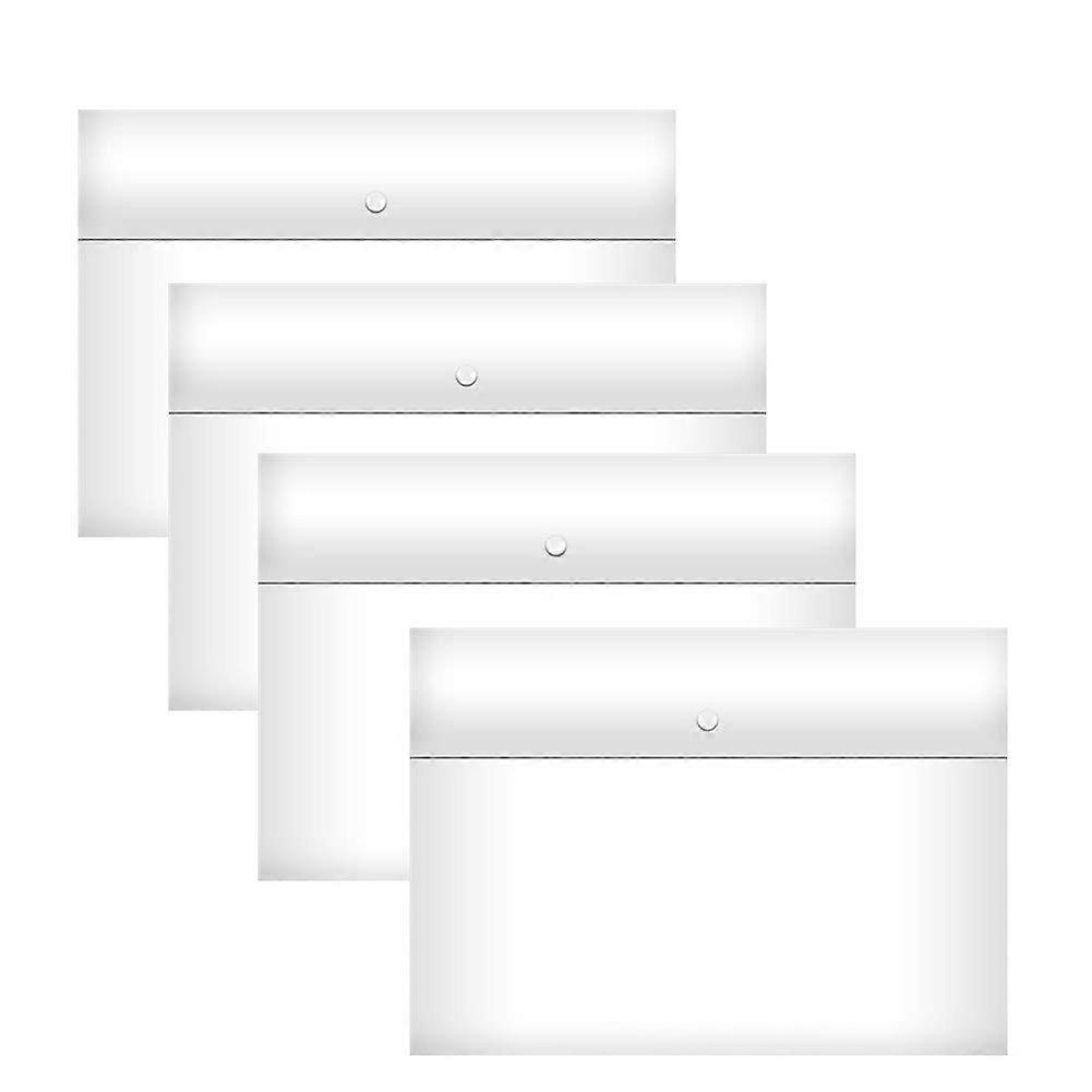 For document storage, plastic document wallets, plastic folders, A4 plastic document wallets, white, 4 pieces.
