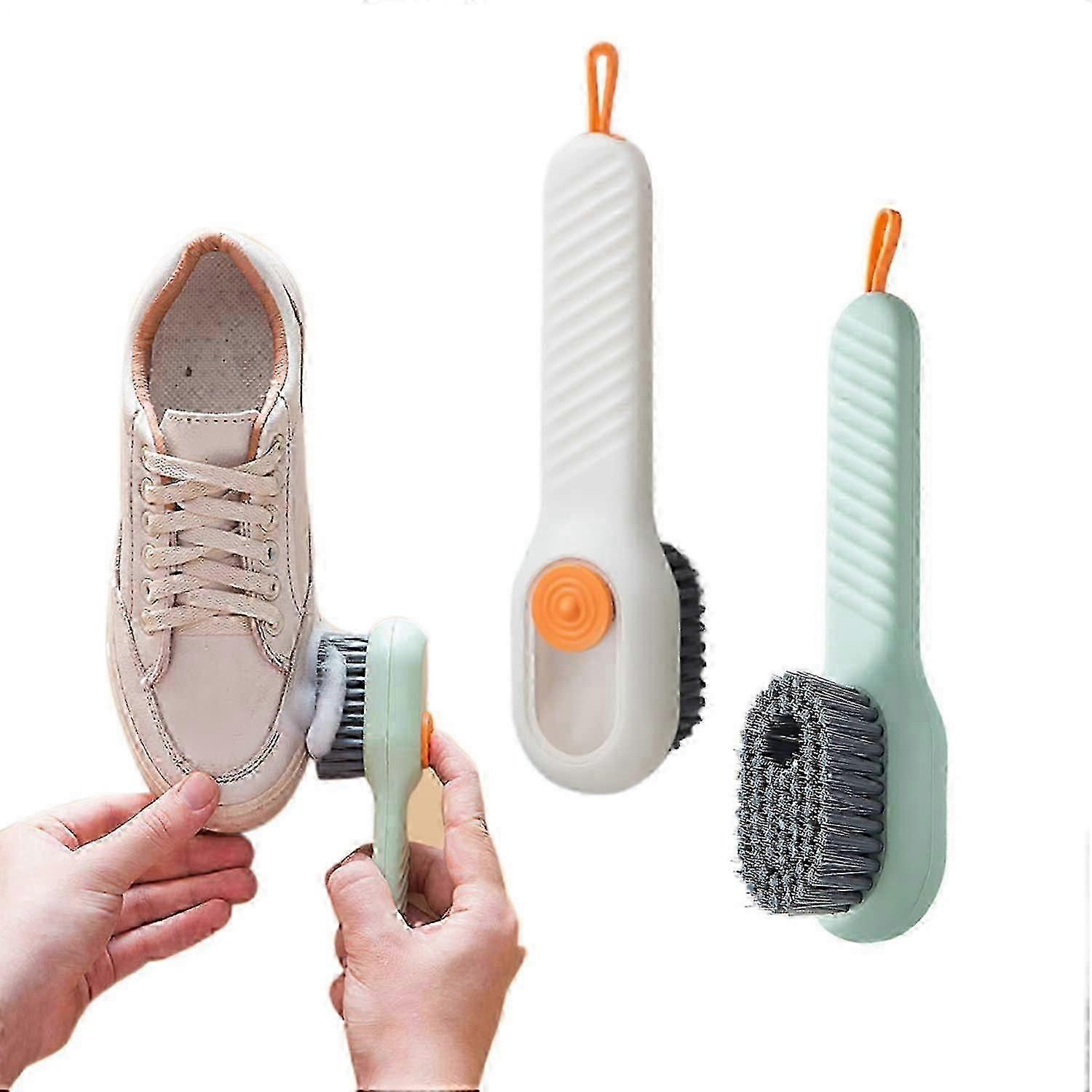 2 PCS Shoe Cleaning Brushes with Liquid Box