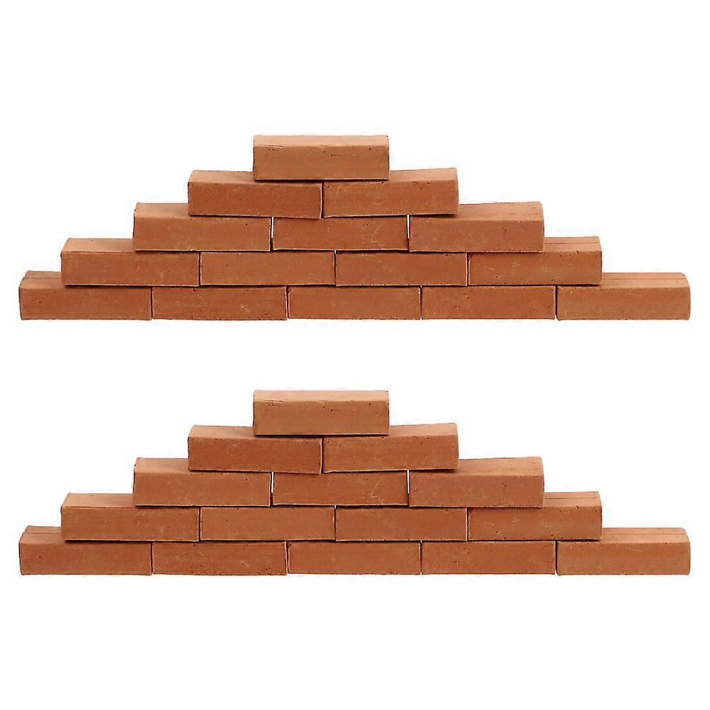 50pcs Miniature Bricks for Decorative Fairy Garden Brick Models Ornament