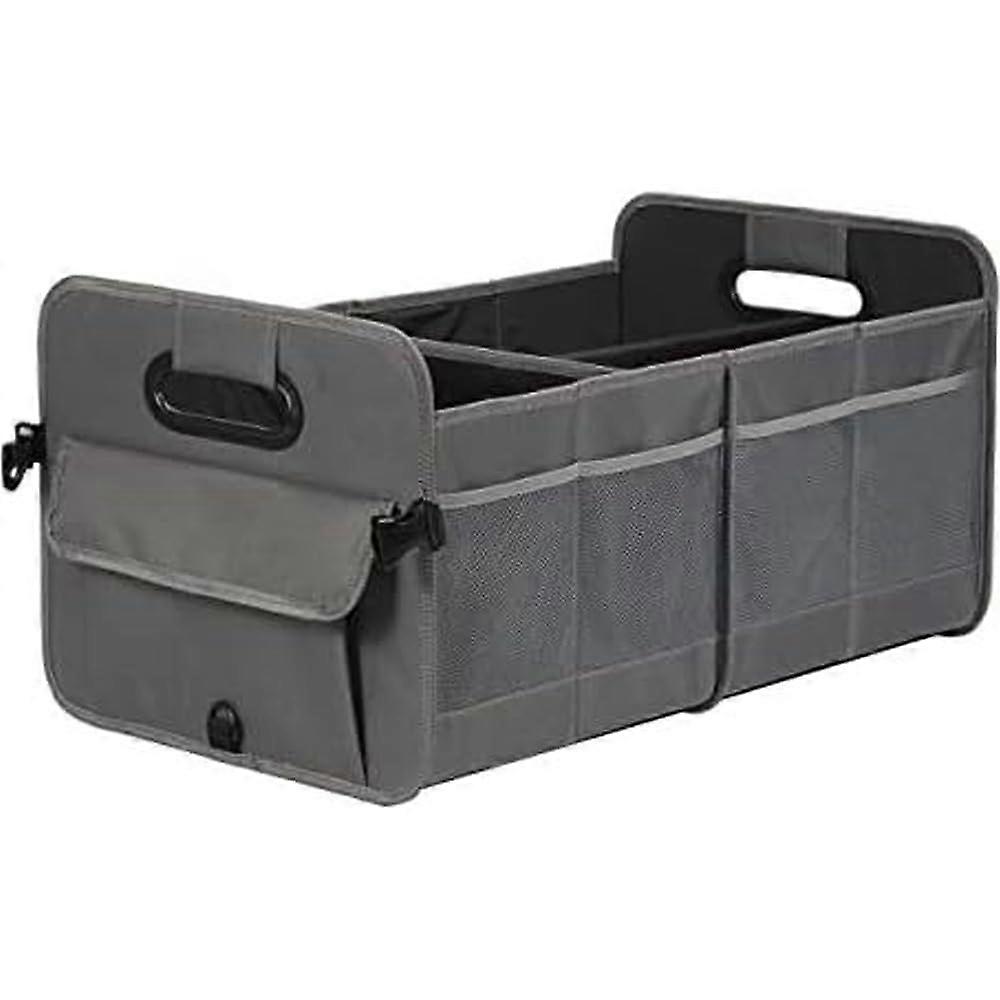 Car Boot Bag Foldable for Skoda Octavia III/3 Saloon, Boot Organiser Reinforced Storage Box Grey