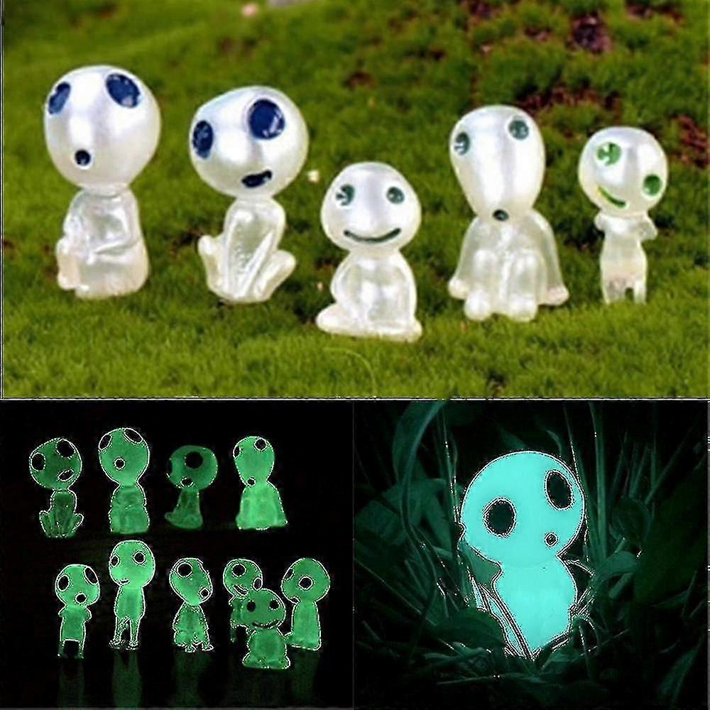 10 Pack Mini Luminous Ghost Figurines for UK Garden Decor