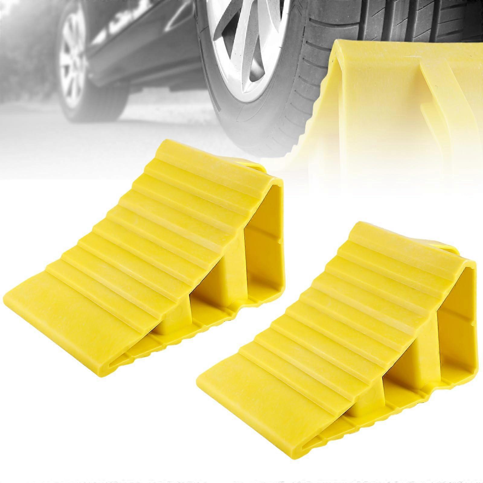 Wheel Chocks Set Of 2 For Car Trailer Caravan Motorhome With Handle Brake Chock