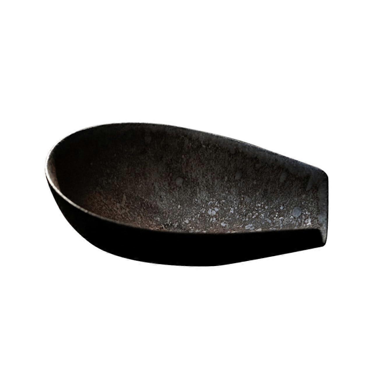 Tea Spoon Long Ceramic Porcelain Leaf Scoop Long Handle For Kitchen Accessory