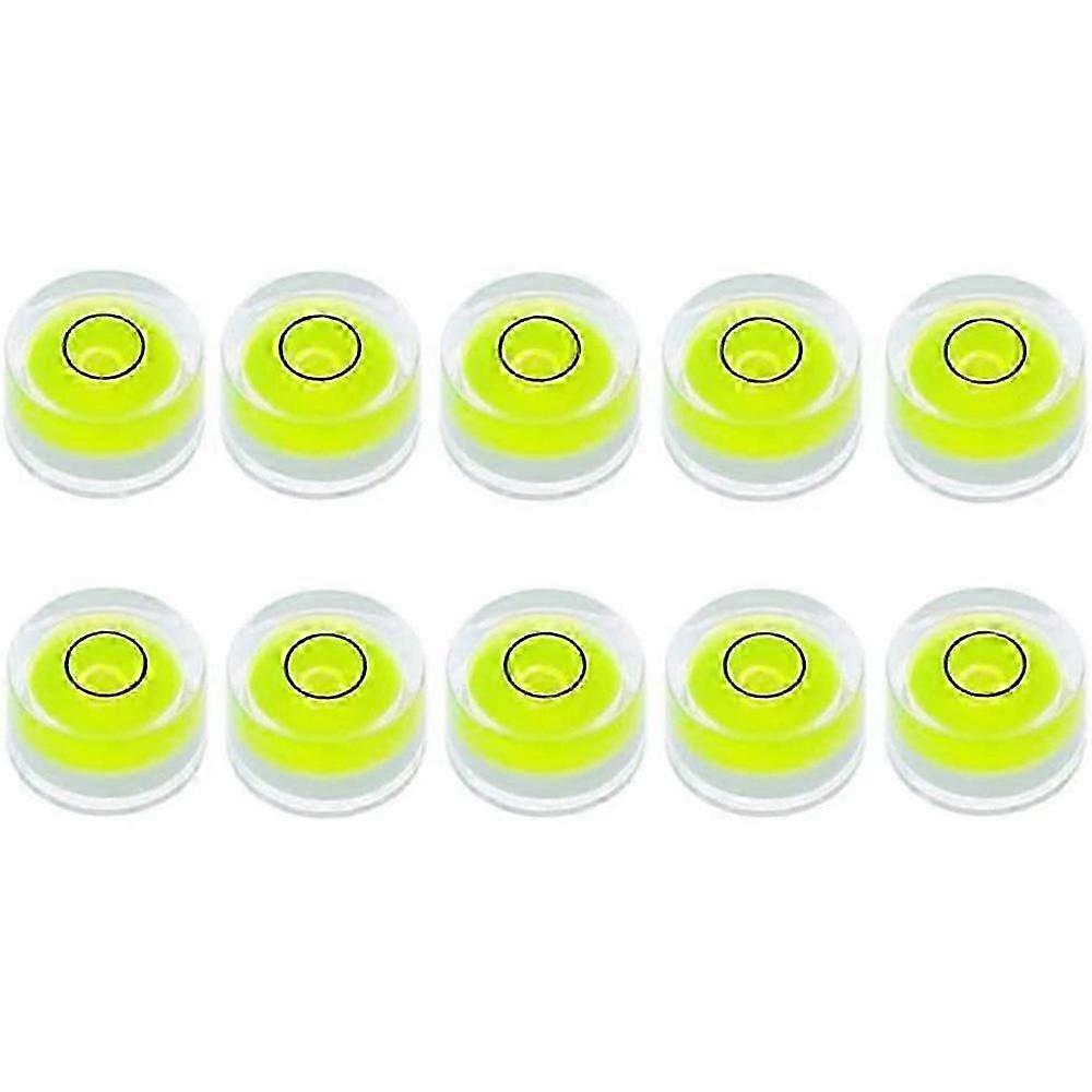 10Pcs Mini Bubble Spirit Level 10X6mm Circular for Leveling Tripod Telescope 10X6mm, Non-Adhesive