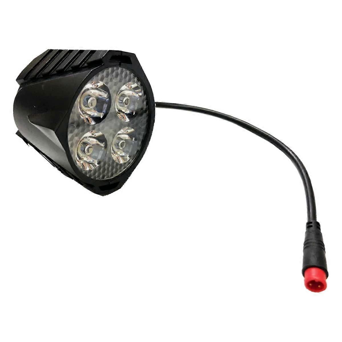 Electric Bike LED Front Headlight Spotlight, Bright 2 Core Output for Mountain Cycling WL01