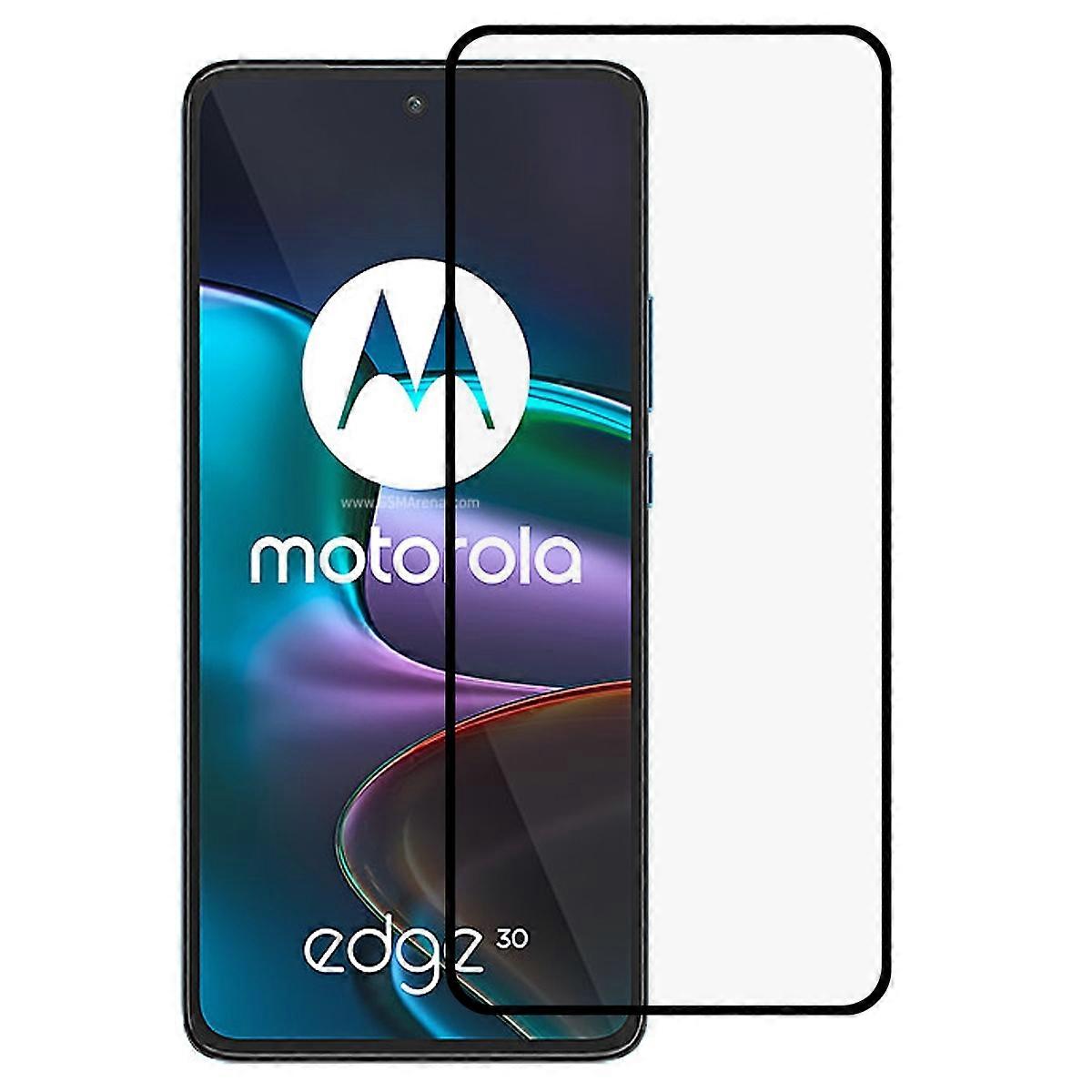 For Motorola Edge 30 5G Full Screen Protector Full Glue Silk Printing Anti-explosion Tempered Glass