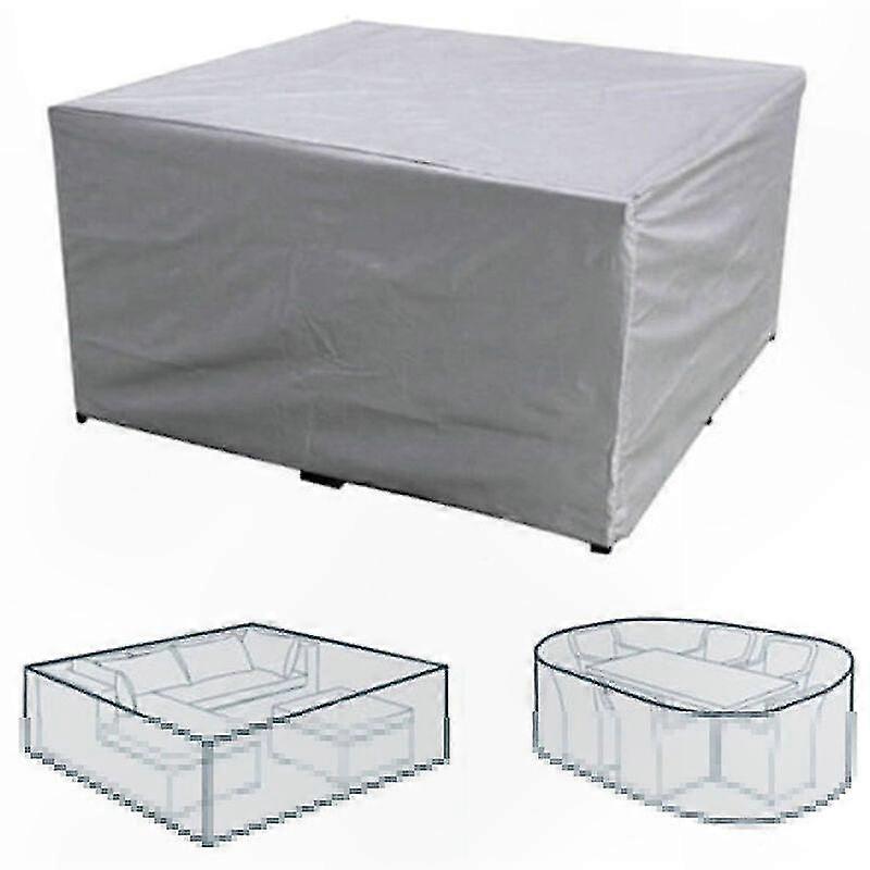 Waterproof Rectangular Cover for Outdoor Furniture, Dustproof and Anti-UV Polyester Protector for Garden Chairs or Tables (Size: 86x86x36cm)
