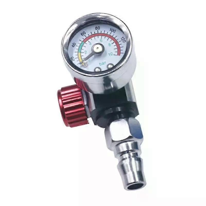 1/4 Paint Gun-Pressure Regulator with Gauge Easy to Install for Air Tools