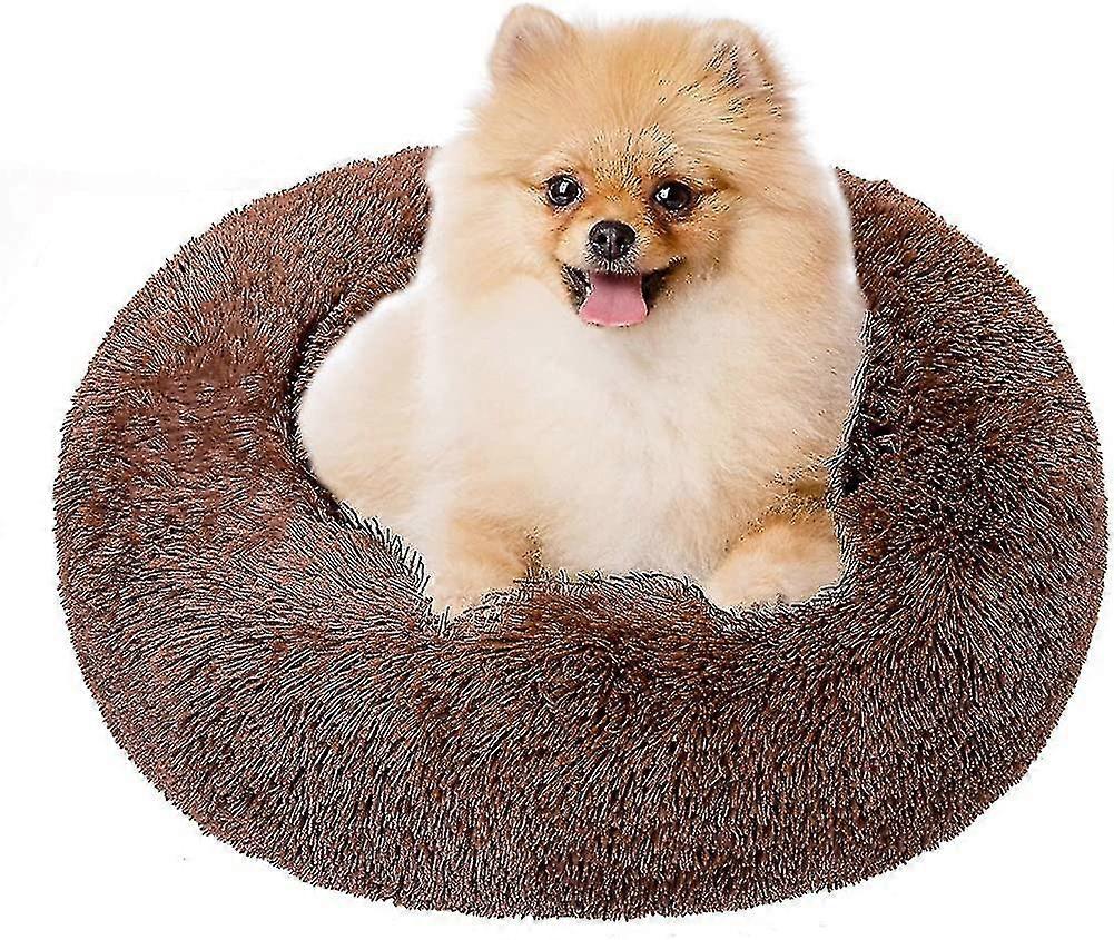 Round Dog Basket with Cat Cushion: Donut Shape, Extra Soft, Universal Dog Bed