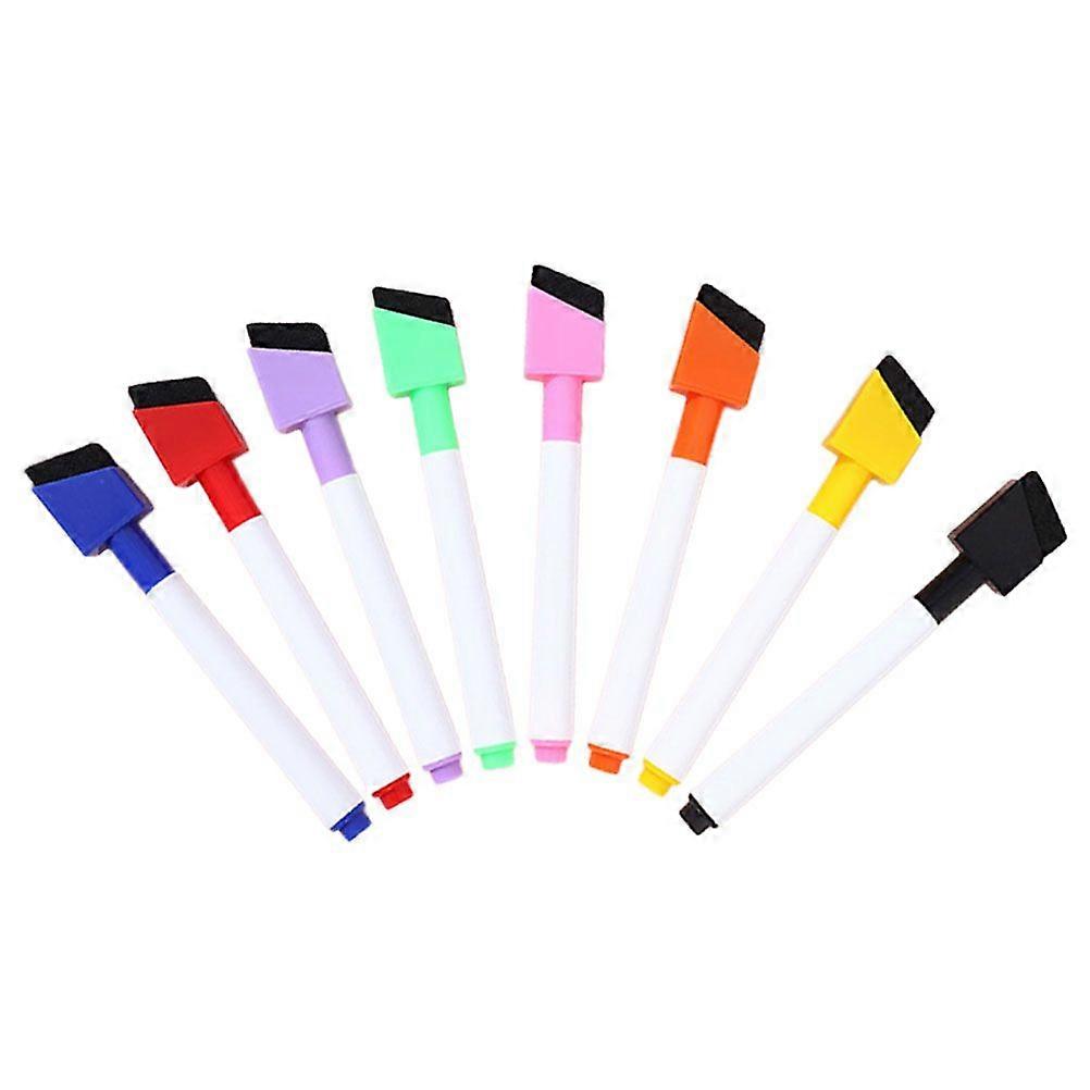8pcs Versatile Dry Erase Markers Multi-color Erasable Marker Pens For Whiteboard Classroom Supplies Colorful Marker With Dry Erase Brush