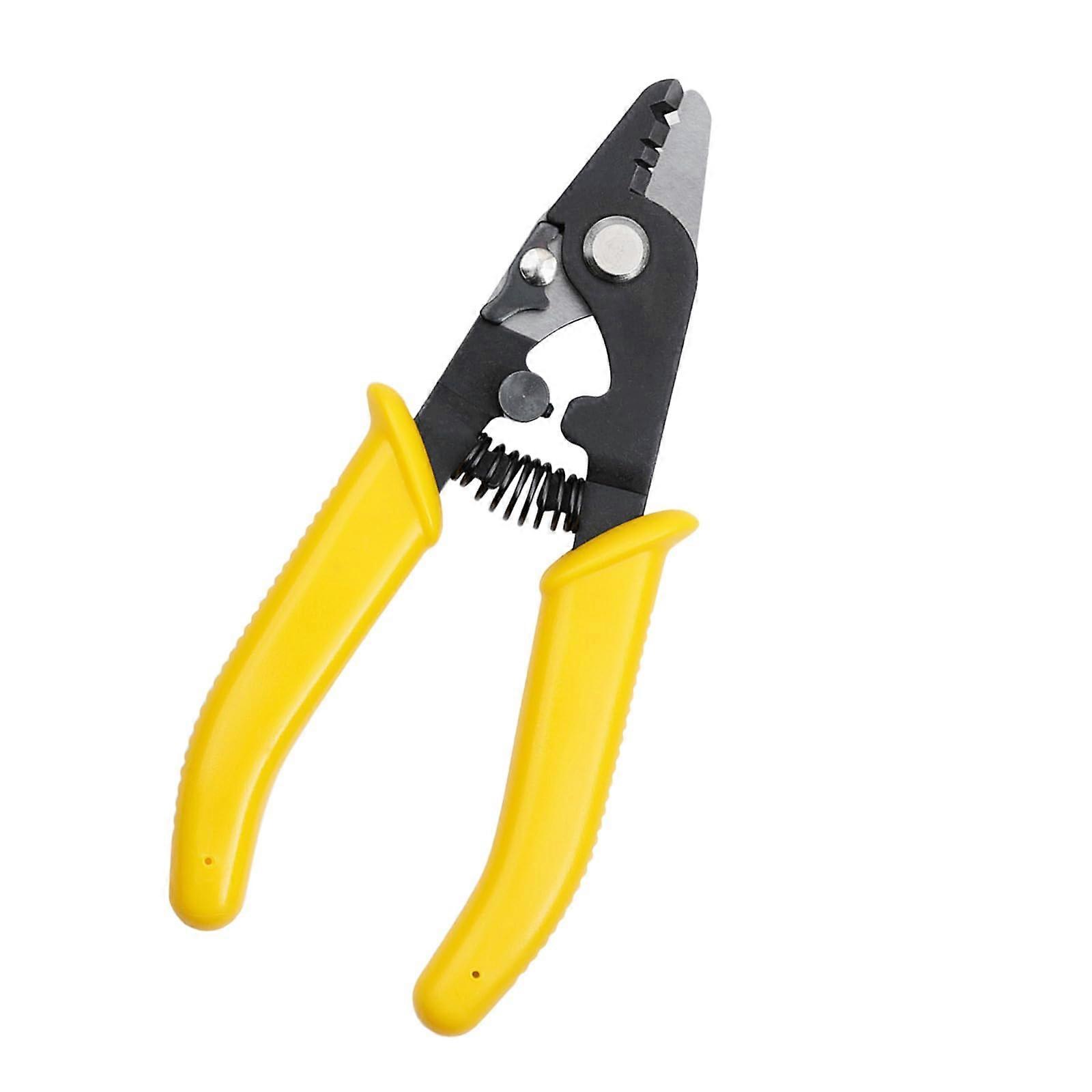 Triple Port CFS3 Fiber Cable Stripper Tool for 125um to 3mm Bare Fibers and Tight Buffered Wires Comfortable Spring Fiber Optical Cable Stripping Tool