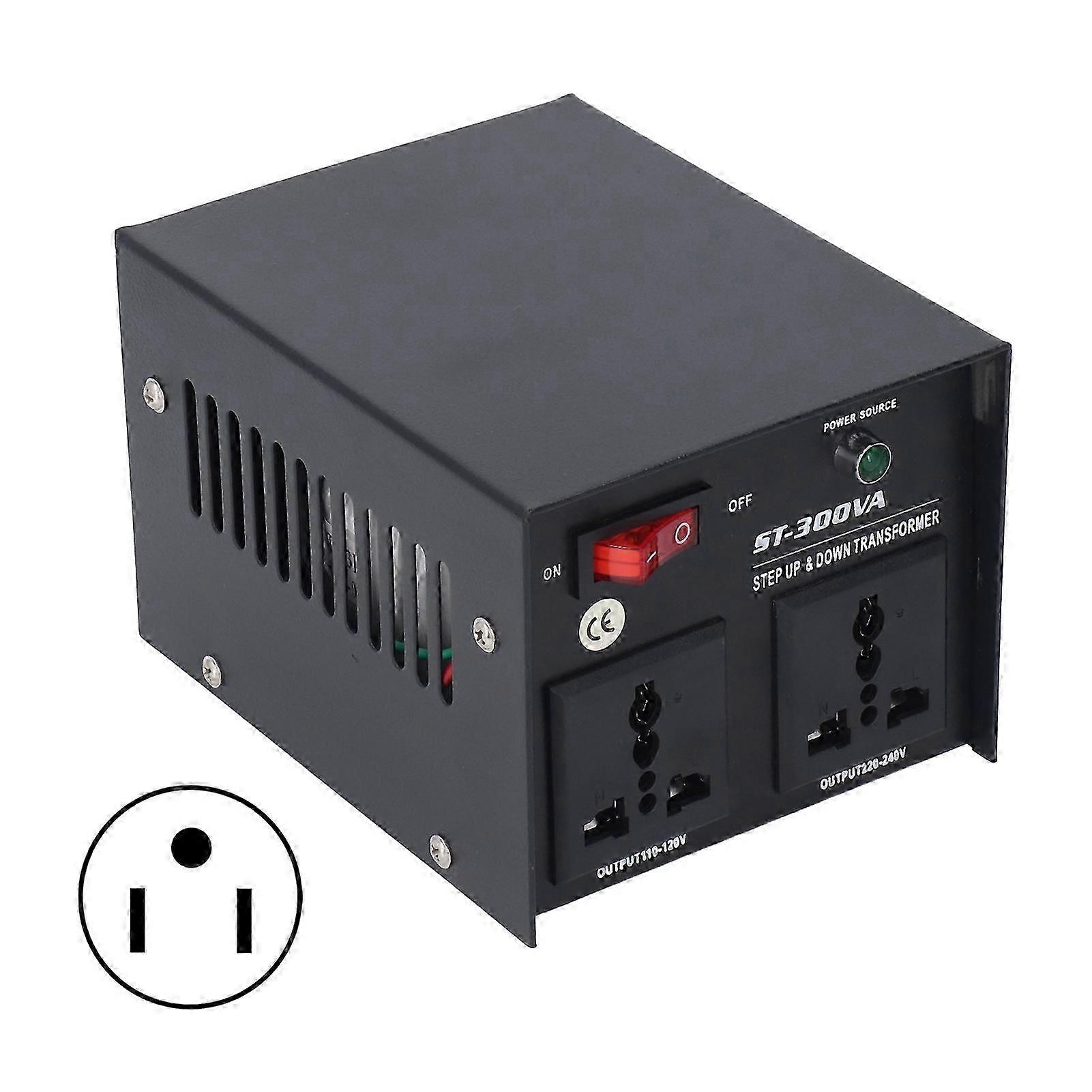 Step Up Buck Transformer 300W Heavy Duty Voltage Converter 110V/220V Output 110V?120V/220V?240V Adjustable Input US Plug