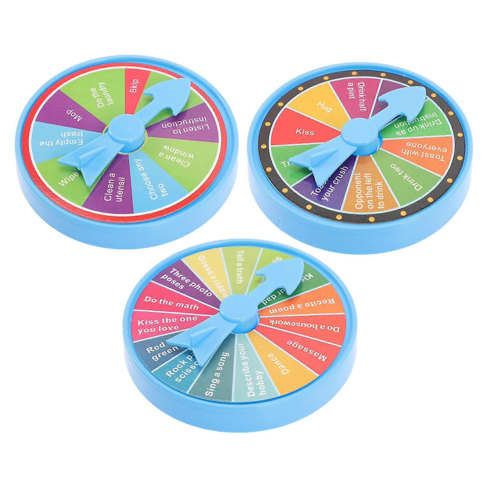 Toys Rotating Wheel Party Games for Family Gathering Assorted Color Plastic Entertainment 10 Sets