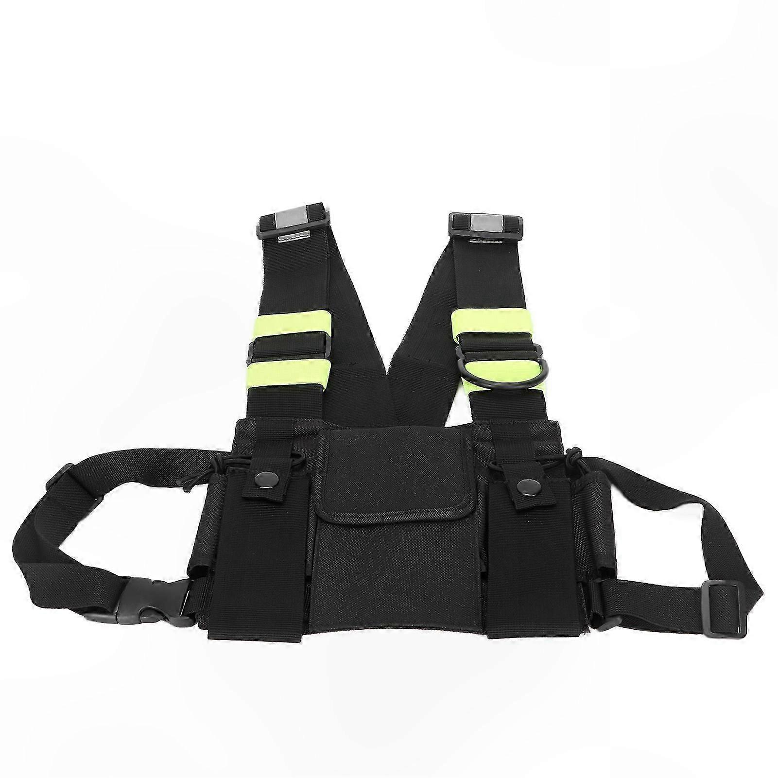 Reflective Chest Harness for Two Way Radios Compatible with Multiple Models