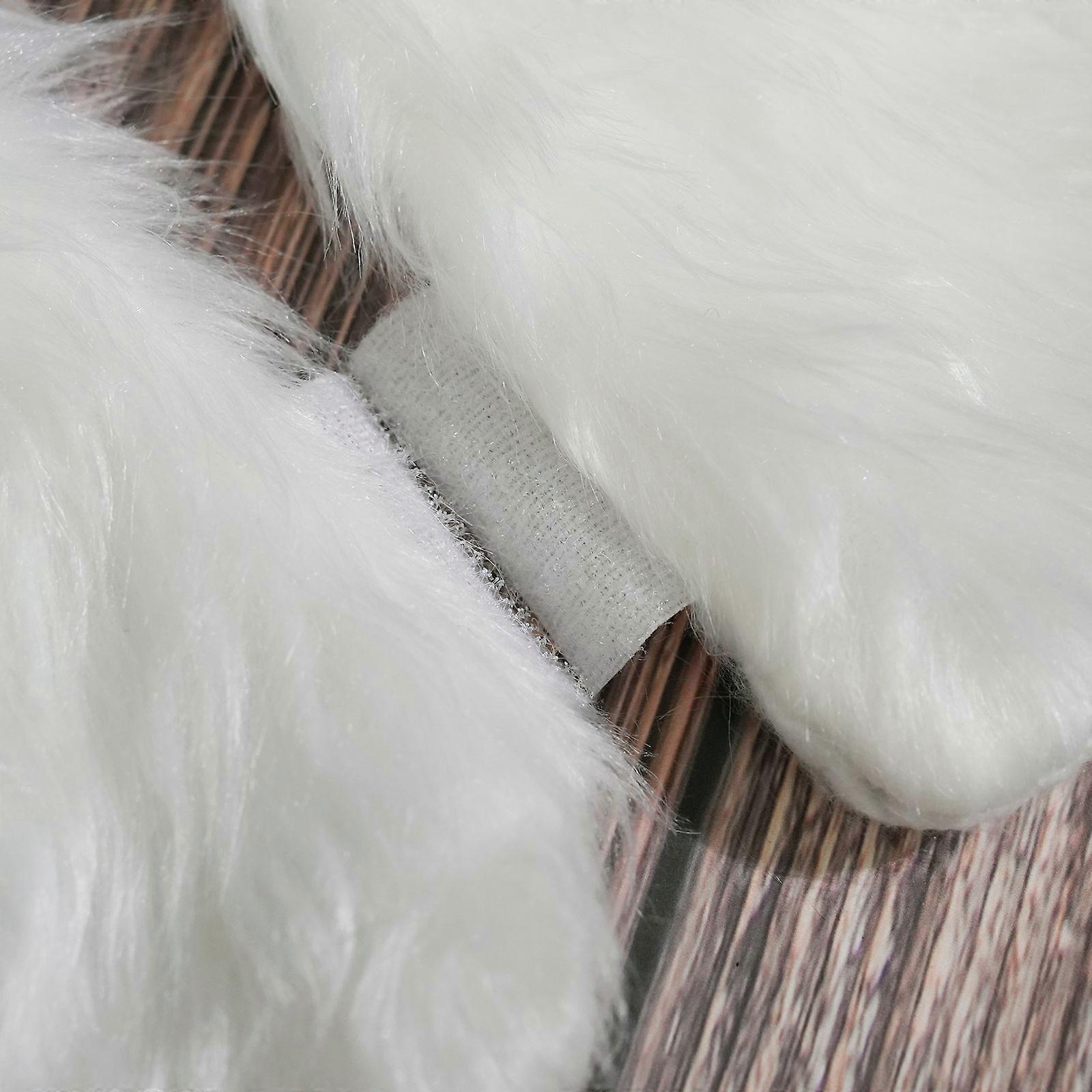 Wtoyu 90CM Christmas Tree Skirt White Fluffy Tree Skirt Xmas Tree Skirt Cover Snowy Furry Tree Mat